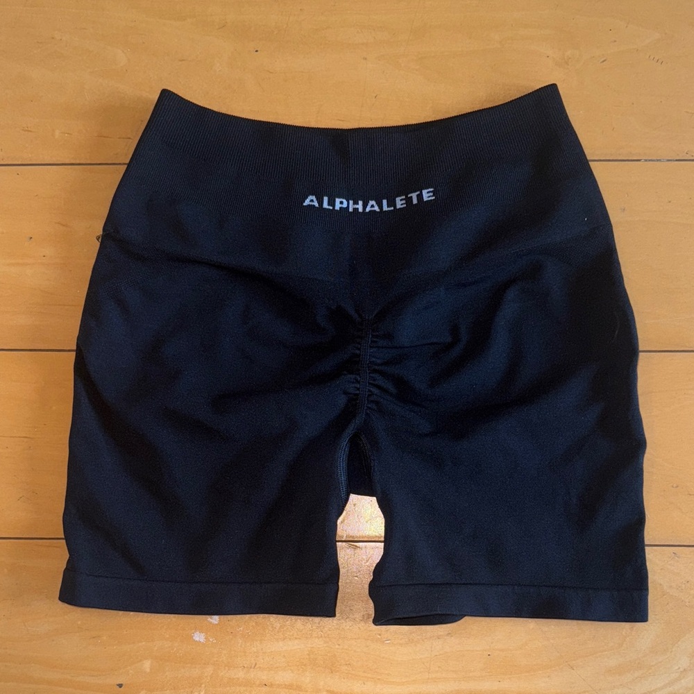 Alphalete Amplify Black Biker Shorts